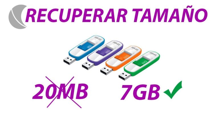 Recuperar tamaño real usb